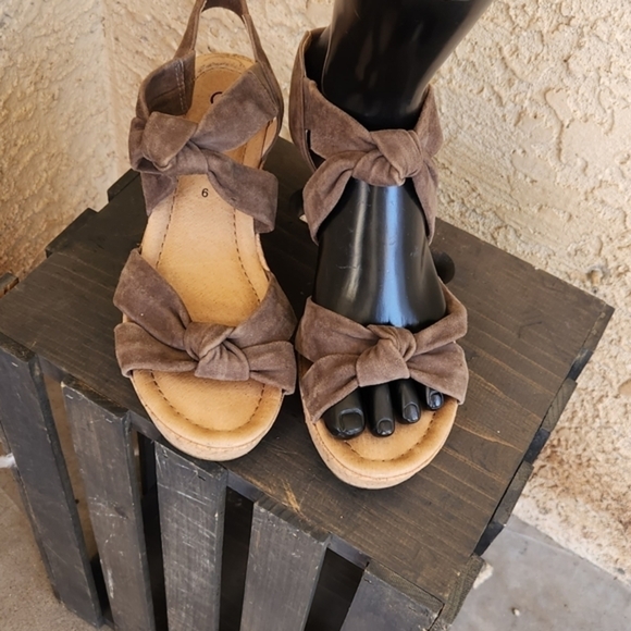 Gabor‎ Leather Suede Sandals - Picture 8 of 10